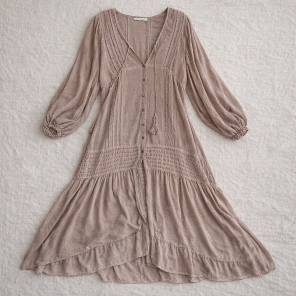 Young Fabulous & Broke Dusty Rose Midi Dress